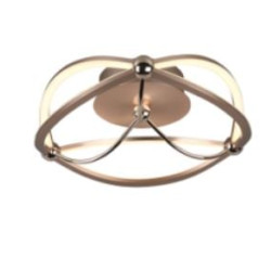 plafoniera a led trio charivari integrata 20w 2500lm ip20 3000k ottone