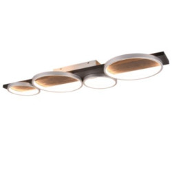 plafoniera a led trio madera smd 44w 5100lm ip20 3000k titanio [643810487]