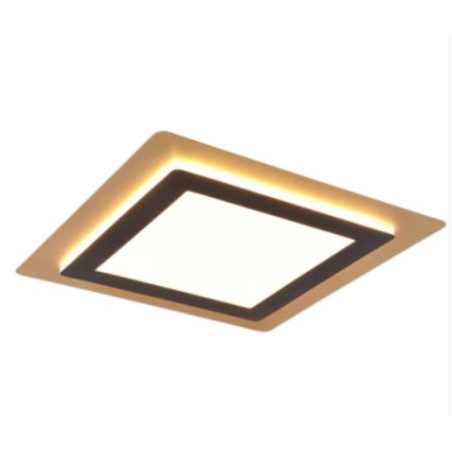 plafoniera led trio morgan 46w ip20 6000lm 2700-6500k nero/oro