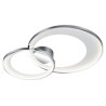 plafoniera a led trio granada 4300lm 3000k ip20 bianca/cromata [673890206]