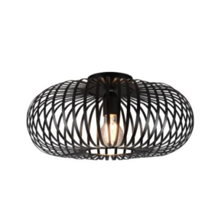 plafoniera a led trio johann e27 60w ip20 nero opaco [606900132]