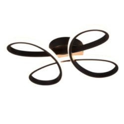plafoniera a led trio fly 3 livelli 22w ip20 3000k 2600lm nero [645610132]