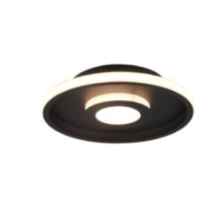 plafoniera a led trio ascari 28w 3200lm 3000k ip44 nero opaco [680810332]