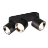 plafoniera a led trio guayana orientabile 3xgu10 10w ip20 nero opaco
