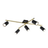 plafoniera led trio marley 5xgu10 35w ip20 nero/oro [612400580]