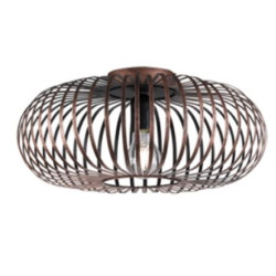 lampada da soffitto a led trio johann e27 60w ip20 rame antico [606900162]