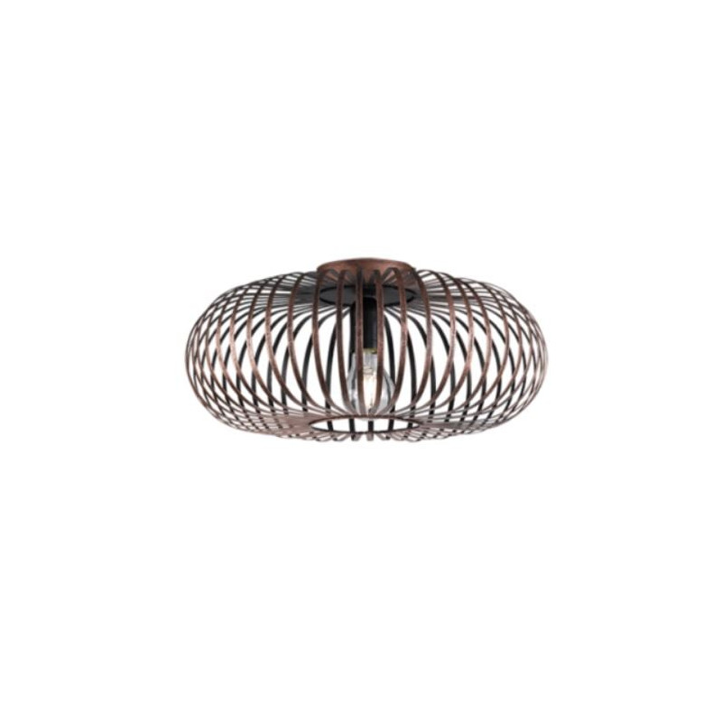 lampada da soffitto a led trio johann e27 60w ip20 rame antico [606900162]