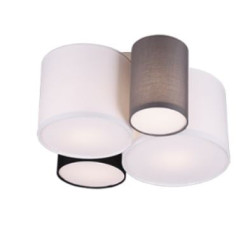plafoniera in tessuto trio hotel 4xe27 42w ip20 multicolore [693900417]