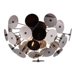 plafoniera a led trio discalgo stile design 3xe14 40w cromato [6801011-07]