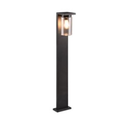 lampada da terra trio ardila con sensore crepuscolare 40w e27 nero