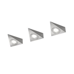 set applique a led trio ecco 3x3w 200lm nichel opaco 3pz [273370307]