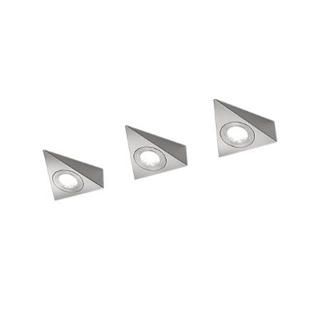 set applique a led trio ecco 3x3w 200lm nichel opaco 3pz [273370307]