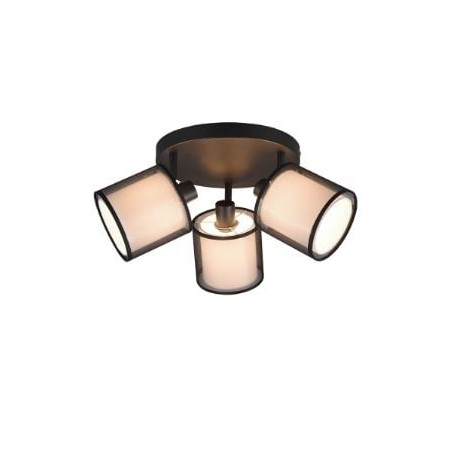 faretto da soffitto trio burton 28w 3xe14 nero opaco [811430332]