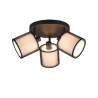 faretto da soffitto trio burton 28w 3xe14 nero opaco [811430332]