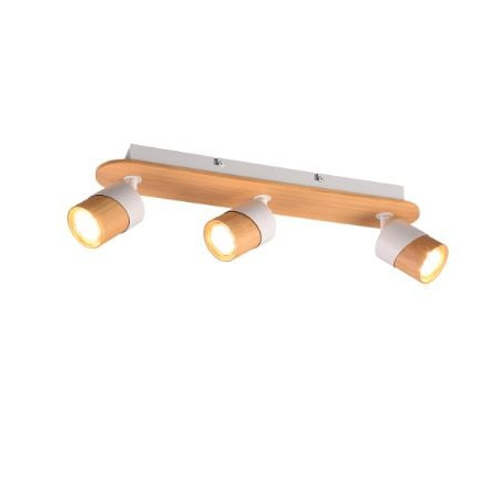 faretto da soffitto trio aruni 10w 3xgu10 legno naturale [801100331]
