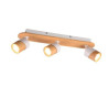 faretto da soffitto trio aruni 10w 3xgu10 legno naturale [801100331]