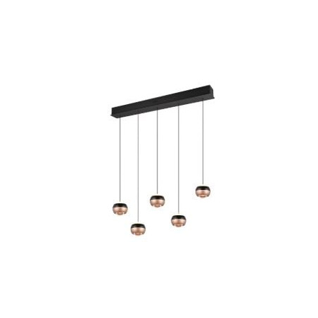 lampada a sospensione trio select orbit 8w 5x960lm nero opaco [344410532]