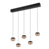lampada a sospensione trio select orbit 8w 5x960lm nero opaco [344410532]