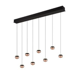 lampada a sospensione trio select orbit 8w 8x960lm nero opaco [344410832]