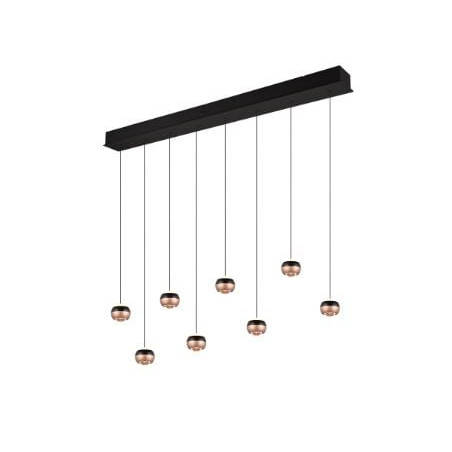 lampada a sospensione trio select orbit 8w 8x960lm nero opaco [344410832]