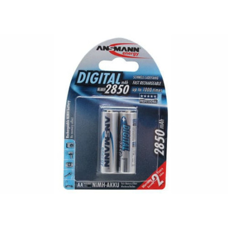 pila ricaricabile ansmann 2 pz. aa stilo 2850 mah [171101]