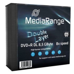 confezione dvd+r mediarange 8.5gb 5pcs pack double layer 8x slim