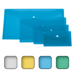 cartellina a busta lebez con bottone a5 orizzontale 21x15cm colori