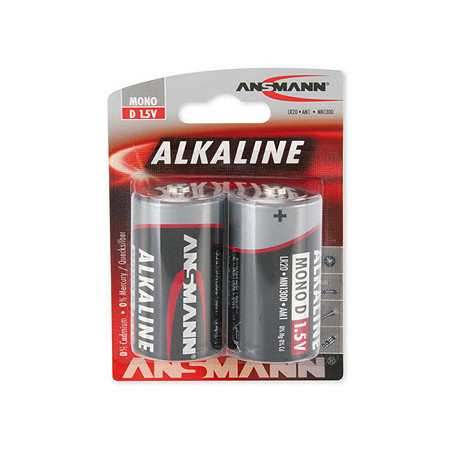 pila ansmann 2 pz. alkaline mono torcia d lr 20 red-line [1514-0000]