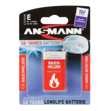 pila ansmann 9v-block litio per rivelatore di fumo [5021023-01]