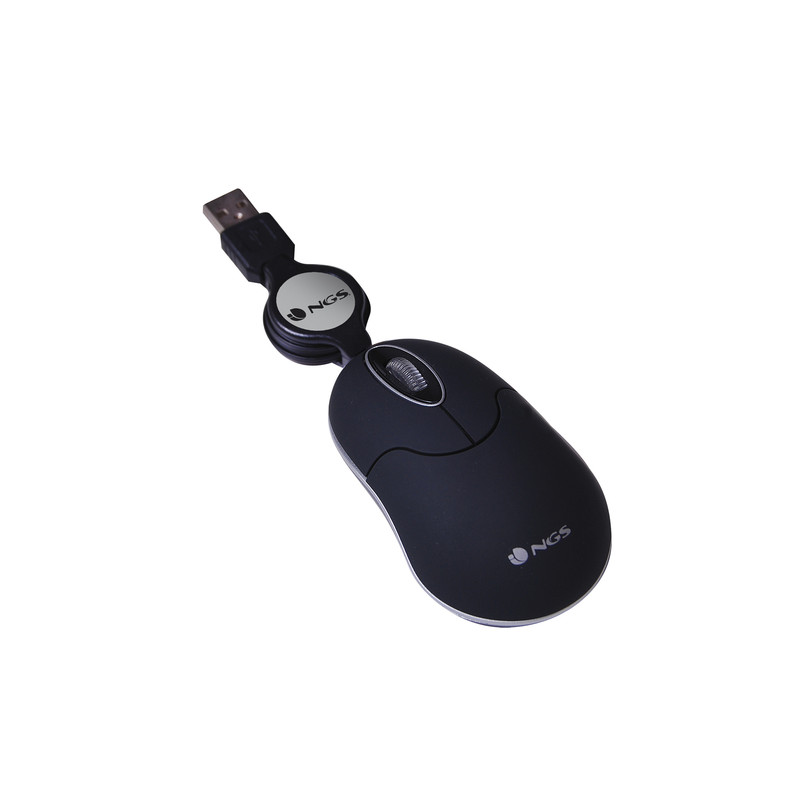 mouse ngs usb 3 tasti 1000dpi cavo retrattile nero [sin black]