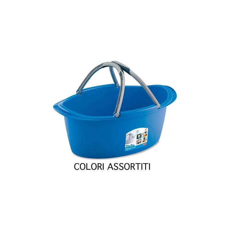 bacinella stefanplast stella ovale con manici pro150 colori assortiti