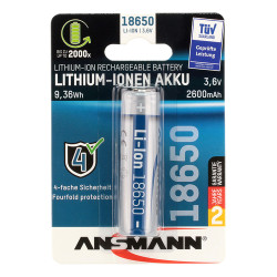 batteria ansmann li-ion 18650 2600mah [1307-0000]