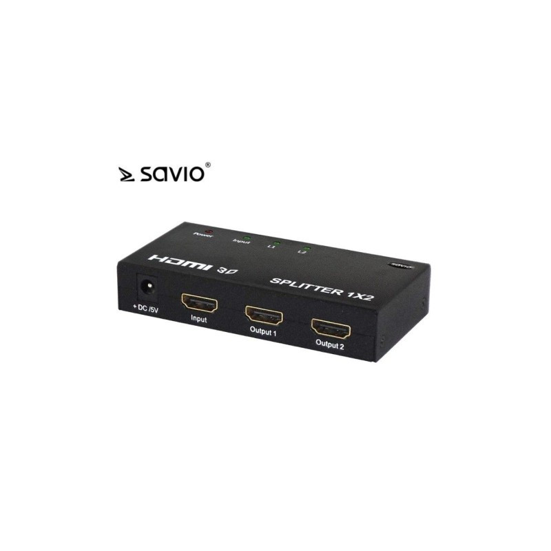 splitter hdmi savio cl-42 hdmi hdmi x 2 nero [cl-42]