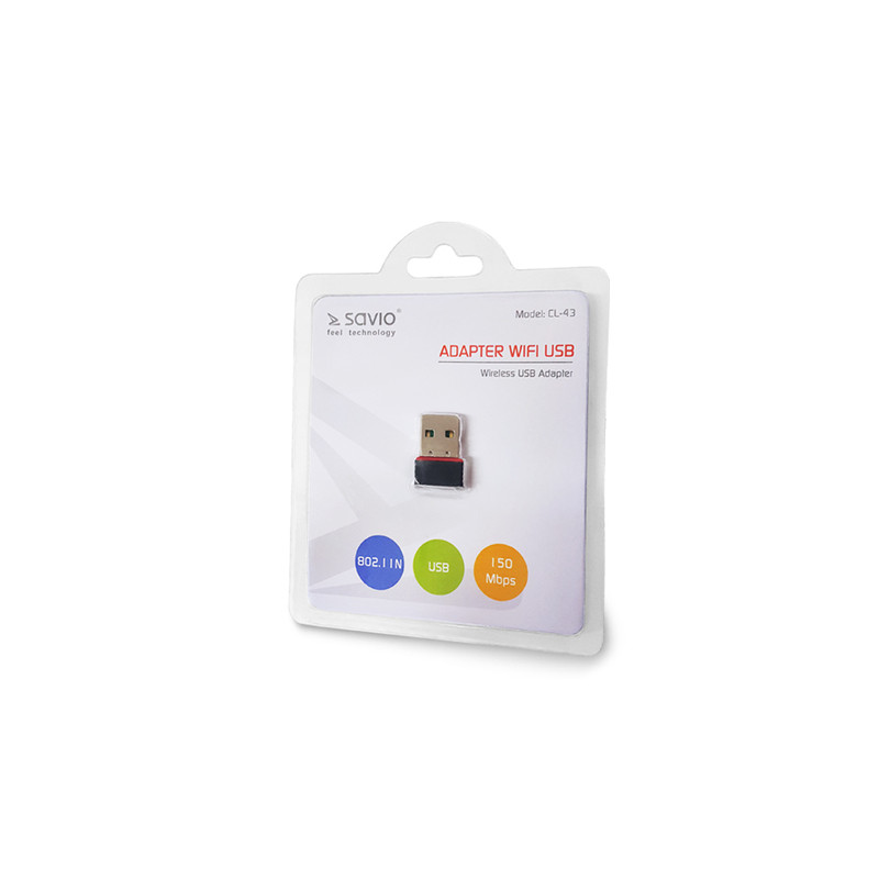 adattatore wireless usb savio cl-43 wlan 150mbit/s