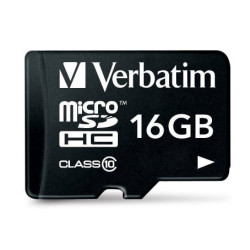 16gb scheda microsd verbatim 44082 micro sdhc class 10 [44082]