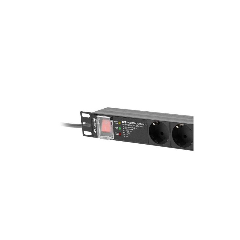 multipresa rack lanberg pdu 1u 16a 7 pdu-pro-07f-0200-b
