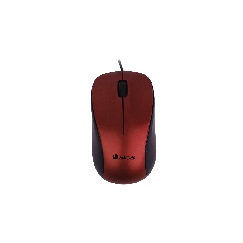 mouse ngs ottico 1200 dpi con filo rosso [crewred]