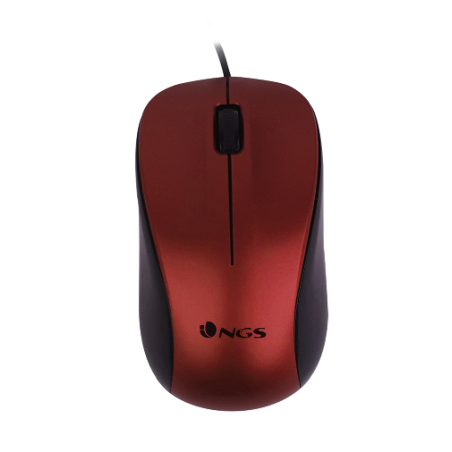 mouse ngs ottico 1200 dpi con filo rosso [crewred]