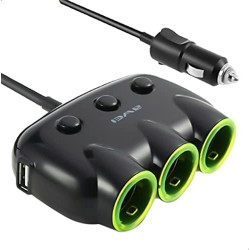 adattatore accendisigari auto awei c-35 2 x usb nero/verde [asawerawe000024]