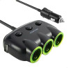 adattatore accendisigari auto awei c-35 2 x usb nero/verde [asawerawe000024]