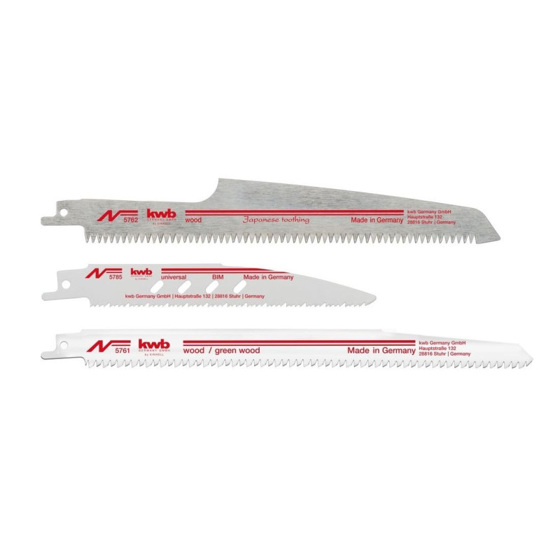 set di lame per sega einhell a sciabola grigio 3pz [49576105]