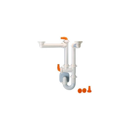 Sifone lavelli 2 vie polipropilene lira spazio2 lira [lira ]