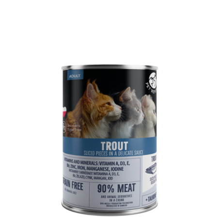 alimento umido petrepublic per gatti adulti trota tagliata bocconcini