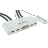 Adapter kvm switch 4-port inline (dvi/usb/audio) [wh] [61614i]
