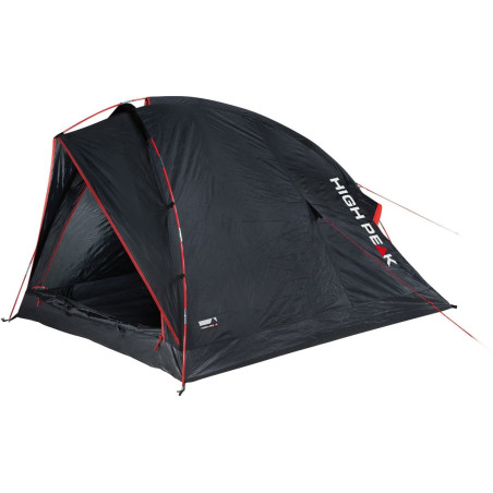 tenda da campeggio high peak minitramp 2 2 persone nero/rosso [10151]