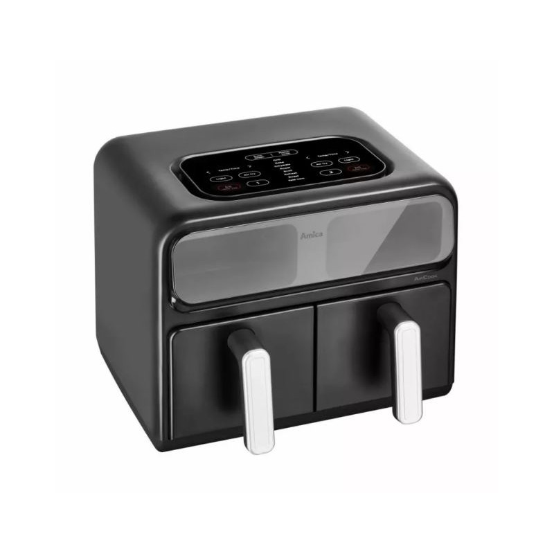 friggitrice ad aria amica afm 7020 doppio cestello 8l 2400w nero