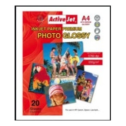 Carta fotografica activejet a4 ap4-230g20 20 fogli 230g/m2 [expacjpap0011]