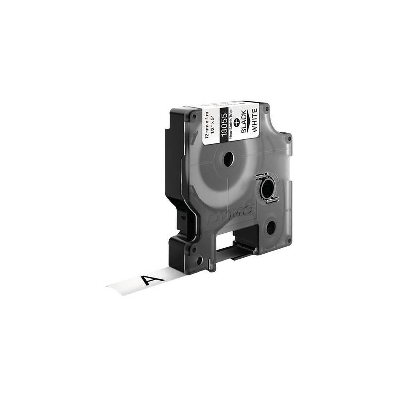 tubo termoretraibile dymo 18055 poliolefina colore nastro: bianco