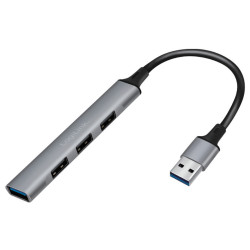 hub usb logilink ultra slim a 4 porte usb tipo a 17cm grigio [ua0391]