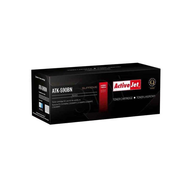 Toner activejet atk-590bn per kyocera tk-590bk 7000pagine